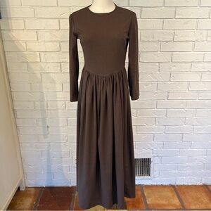 Vintage Homemade Brown Long Sleeve Cosplay Dress Womens S